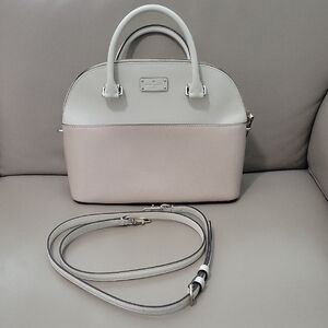 Kate Spade White and Tan Satchel